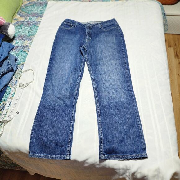 RIDERS BY LEE EUC WOMEN'S SZ 16 M DENIM BLUE JEANS - Picture 1 of 9